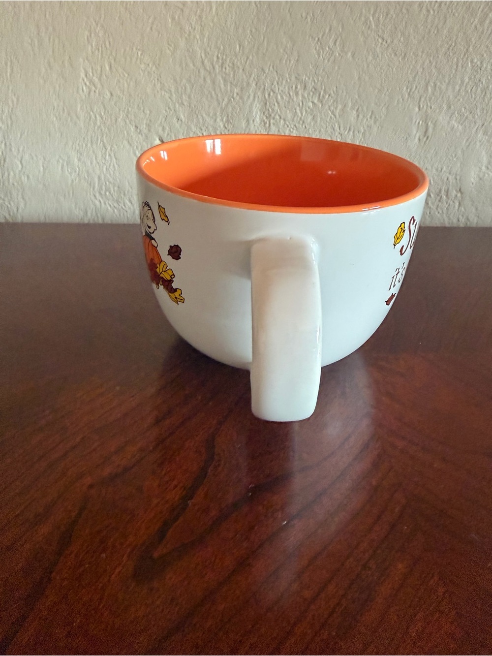 Peanuts “Suddenly It’s Fall” 24 oz Ceramic Mug | Charlie Brown Snoopy Pumpkin - Picture 5 of 6